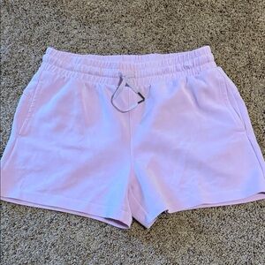 Women’s Light Purple Athletic Lounge Shorts with Drawstring